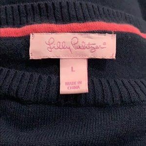 Lilly Pulitzer Tops - Lilly Pulitzer Pink Navy Large Sweater Top Lilly Pulitzer Tops - Lilly Pulitzer Pink Navy Large Sweater Top